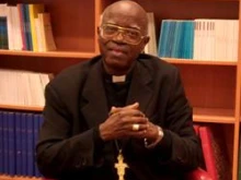 Bishop Barthélemy Adoukonou speaks with CNA on Nov. 15, 2011