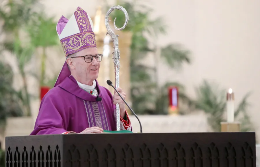 Bishop James Conley in the Cathedral of the Risen Christ, Lincoln, Nebraska, on Ash Wednesday, 2019. ?w=200&h=150