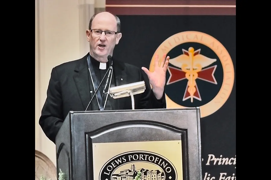Bishop James Conley of Lincoln spoke to the Catholic Medical Association's educational conference in Orlando, Sept. 28, 2014. ?w=200&h=150