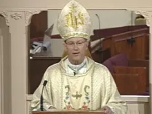 Bishop James D. Conley delivers the homily on Sept. 29, 2012 for the beginng of the EWTN Novena to the Mother of God.