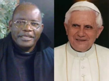 Bishop Jean-Claude Makaya Loemba and Pope Benedict XVI