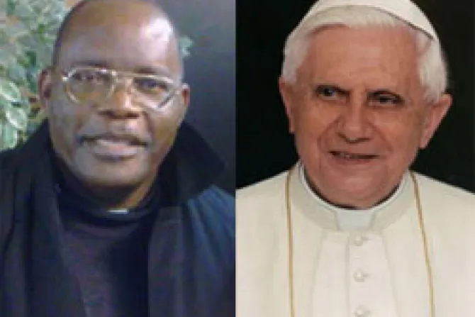 Bishop Jean Claude Makaya Loemba Pope Benedict XVI CNA Vatican Catholic News 4 4 11