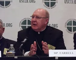 Bishop Kevin J. Farrell of Dallas speaks during a press conference at the 2012 USCCB Fall General Assembly. ?w=200&h=150