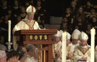 Bishop Kevin W. Vann gives the homily during his installation Mass as the fourth bishop of Orange, Calif.   Diocese of Orange.