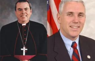 Bishop Michael Sheridan and Rep. Mike Pence 