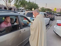 Bishop Peter Baldacchino celebrates Mass on Holy Thursday. 
