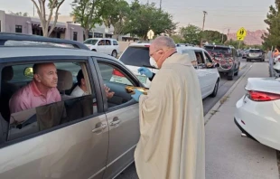 Bishop Peter Baldacchino celebrates Mass on Holy Thursday.   David McNamara/Diocese of Las Cruces
