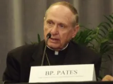 Bishop Richard E. Pates, chairman of the bishops' Committee on International Justice and Peace, speaks at the June 2012 USCCB meeting. 