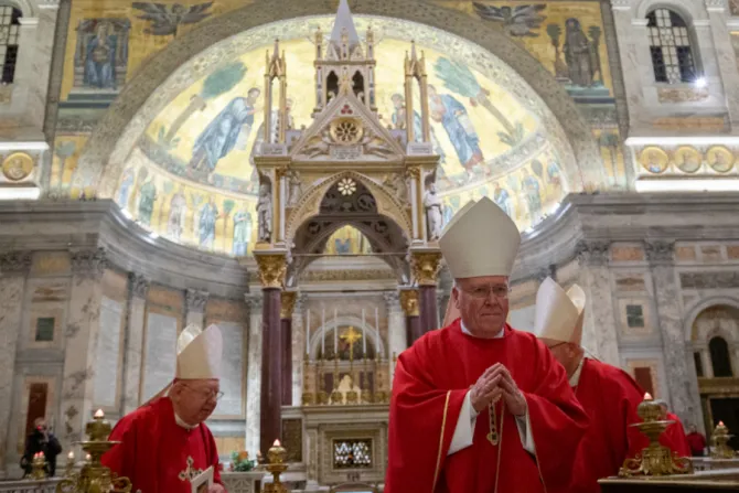 Bishop Richard Malone of Buffalo at the Basilica of St Paul Outside the Walls in Rome during the US bishops Region II ad limina Nov 12 2019 Credit Daniel Ibanez CNA