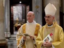 Bishop Steven Raica offers Mass at the Basilica of St. Mary Major in Rome Dec. 12, 2019. 