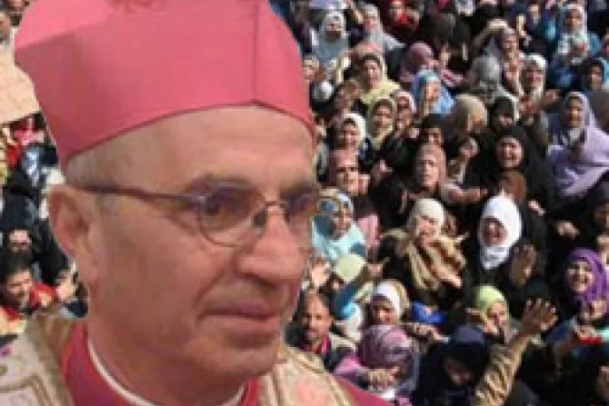 Bishop Sylvester Magro Protests in Libya CNA World Catholic News 2 24 11