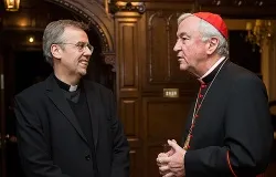 Msgr. Nicholas Hudson, newly appointed auxiliary bishop of Westminster, speaking with Cardinal Vincent Nichols. ?w=200&h=150