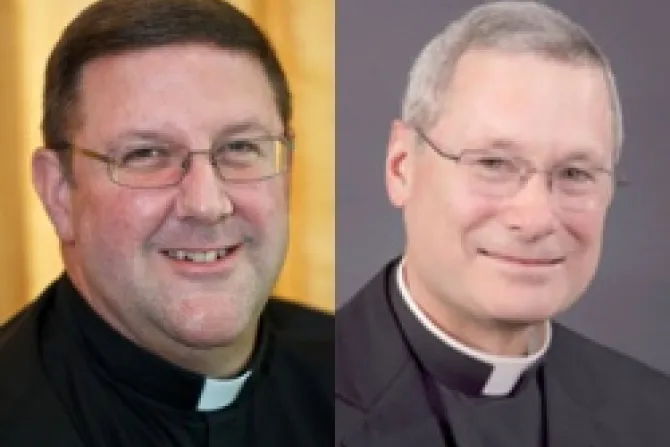 Bishop elect Gregory L Parkes Bishop elect David J Malloy CNA US Catholic News 3 20 12