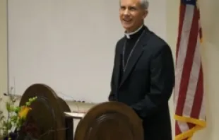 Bishop-designate Joseph E. Strickland speaks to the press on Sept. 29, 2012.   Diocese of Tyler.