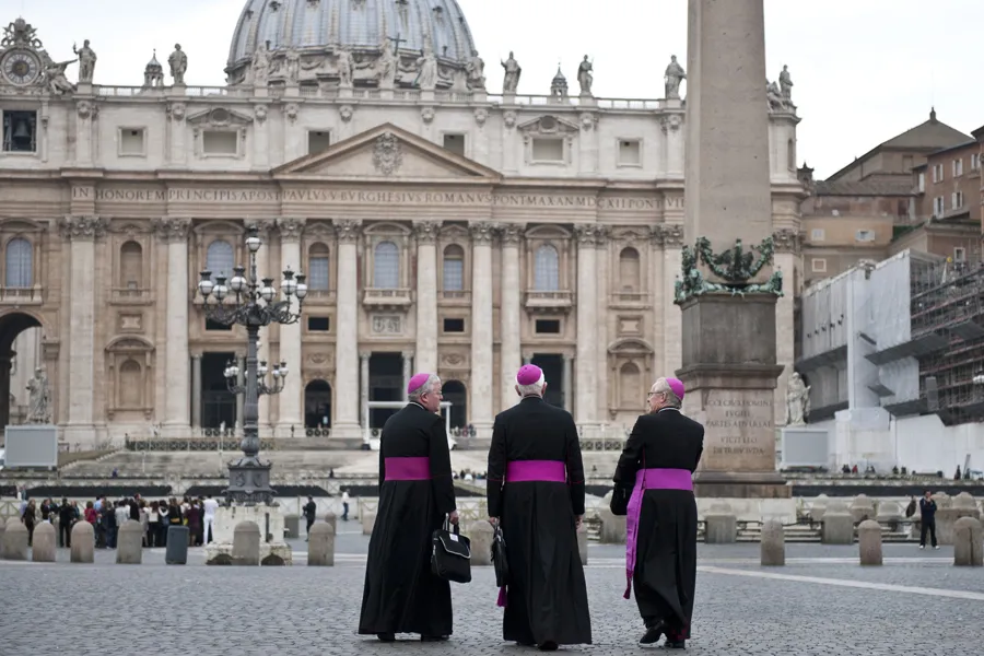 Bishops walk through St. Peter's Square on their way to a Synod of Bishops held October, 2012. ?w=200&h=150