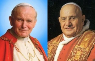 Bl. John Paul II and Bl. John XXIII, who will be canonized April 27.