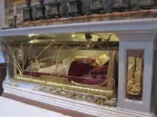 Bl. John XXIII's tomb under the altar of St. Jerome in St. Peter's Basilica. 