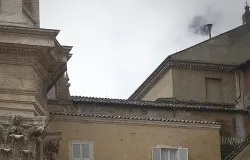 Black Smoke pours out of the chimney of the Sistine Chapel as seen from St. Peter's Square. ?w=200&h=150