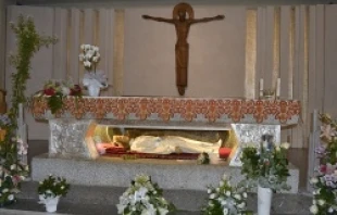 Body of Saint Maria Goretti in the basilica of Nottuno, Italy.   Daniel Ibáñez/CNA.