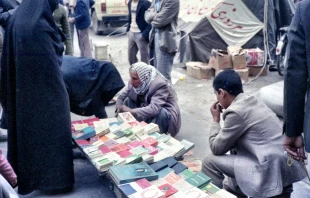 Book Market in Qom, Iran.