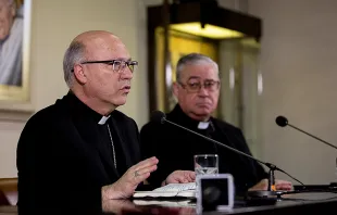 Press briefing with Chilean bishops in Rome, May 14, 2018.   Daniel Ibanez/CNA