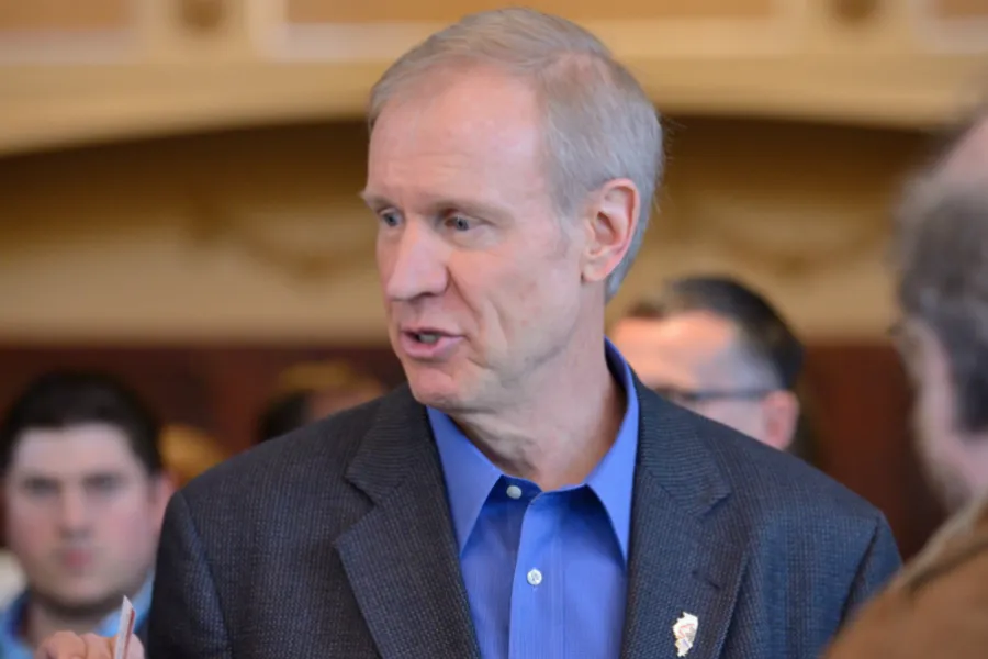 Bruce Rauner, governor of Illinois, at the Genessee Theater in Waukegan, April 7, 2015. ?w=200&h=150