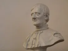 A bust of Blessed John Henry Newman at the Pontifical North American College in Rome. 