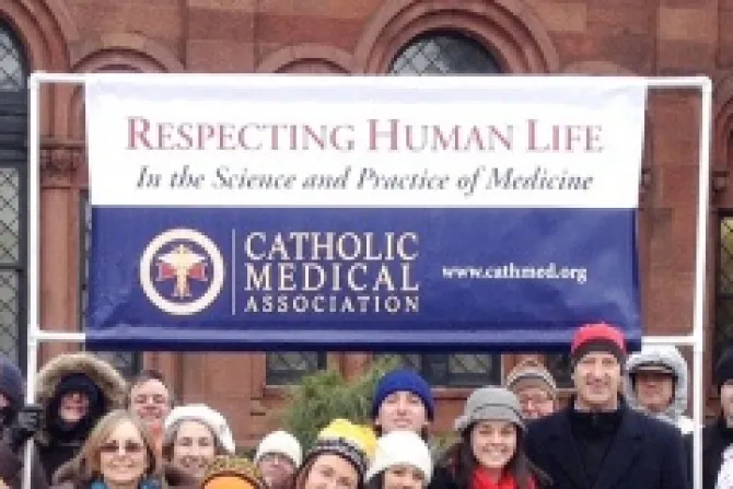 CMA members at the 2013 March for Life in Washington DC Credit Catholic Medical Association CNA US Catholic News 6 18 13