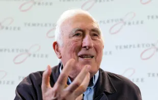 Jean Vanier at a Templeton Prize press conference in London March 11, 2015. Justin Tallis/AFP via Getty Images