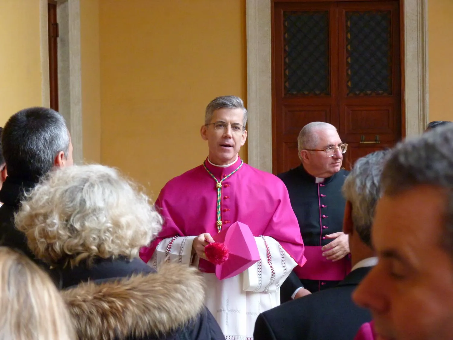 Archbishop Charles Brown, apostolic nuncio to the Philippines, at a reception following his episcopal consecration in January 2012. ?w=200&h=150