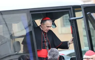 Cardinal Daniel DiNardo of Galveston-Houston arrives at the Vatican on March 5, 2013.   InterMirifica.net
