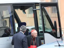 Cardinal Theodore McCarrick arrives at the Vatican on March 5, 2013. 