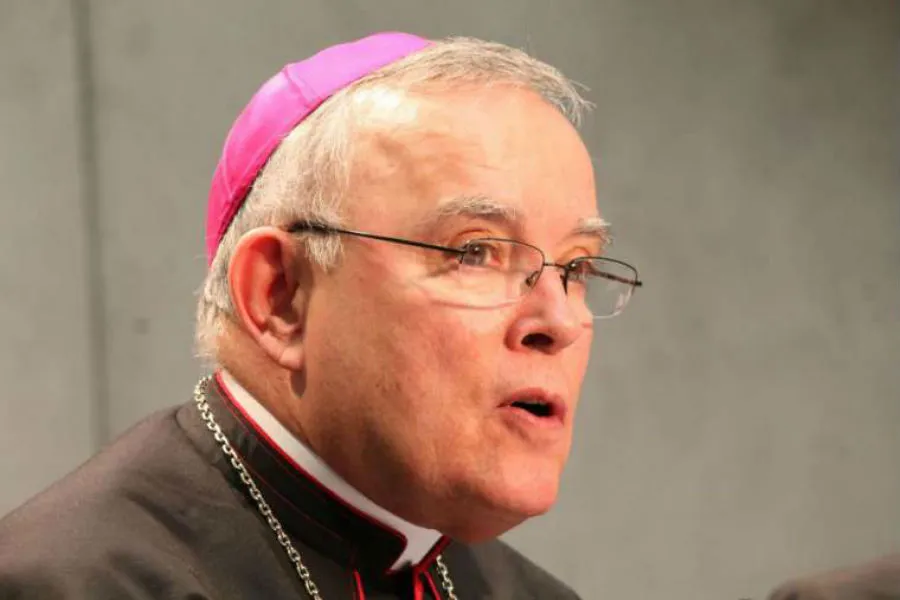 Archbishop Charles Chaput of Philadelphia speaks about the 2015 World Meeting of Families during a press conference at the Vatican Press Office, March 25, 2014. ?w=200&h=150
