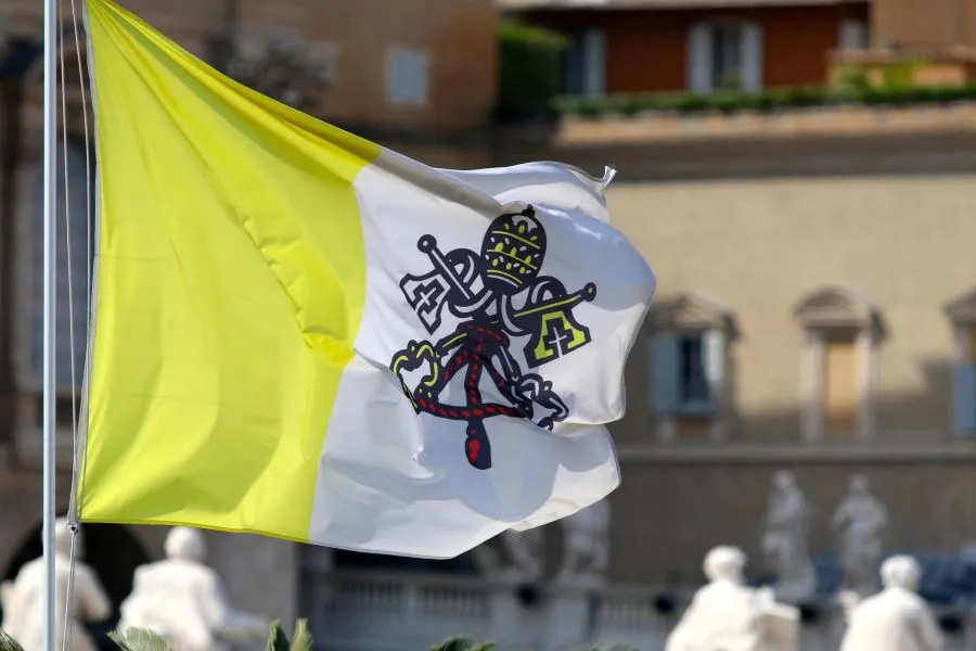  The Vatican flag flies over St. Peter's Square, April 26, 2014. ?w=200&h=150