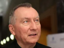 Cardinal Pietro Parolin at the Patristic Institute Augustinianum in Rome, Italy on July 2, 2015. 