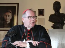 Cardinal Willem Eijk attends a press conference in Rome Oct. 23, 2015.