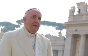 Pope Francis pictured in St. Peter’s Square March 16, 2016.   Daniel Ibáñez/CNA.