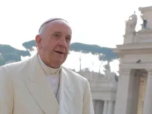 Pope Francis at the general audience in St. Peter's Square on March 16, 2016. 