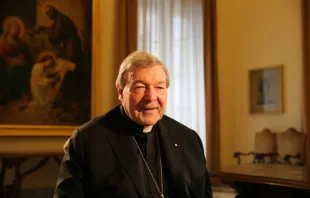 March 17, 2016. Cardinal George Pell speaks with CNA at the Vatican's Apostolic Palace on March 17, 2016. null