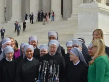 Little Sisters of the Poor outside the Supreme Court in March, 2016 , for the Zubik v. Burwell case. 