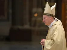 Cardinal Pietro Parolin celebrates Mass in St. Peter's Basilica on April 27, 2017. 