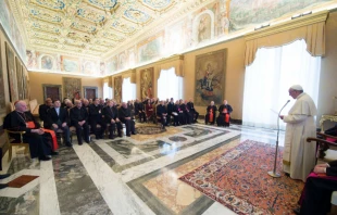 Pope Francis addresses the Congregation for the Doctrine of the Faith   Vatican Media/CNA