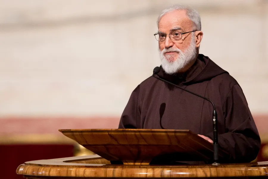 Papal preacher Fr. Raniero Cantalamessa at the liturgy for the Lord's Passion in St. Peter's Basilica on Good Friday, March 30, 2018. ?w=200&h=150