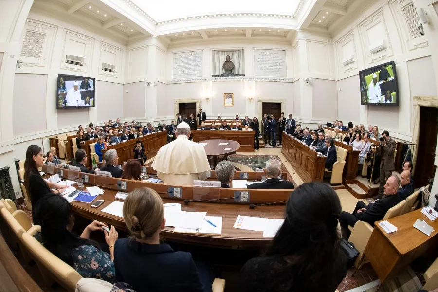 Pope Francis visits the Pontifical Academy of Sciences at the Vatican, May 27, 2019. ?w=200&h=150