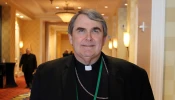 Bishop Michael Fisher outside the meeting hall during the 2019 USCCB General Assembly, June 12, 2019.