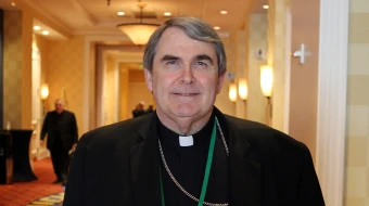 Bishop Michael Fisher outside the meeting hall during the 2019 USCCB General Assembly, June 12, 2019.