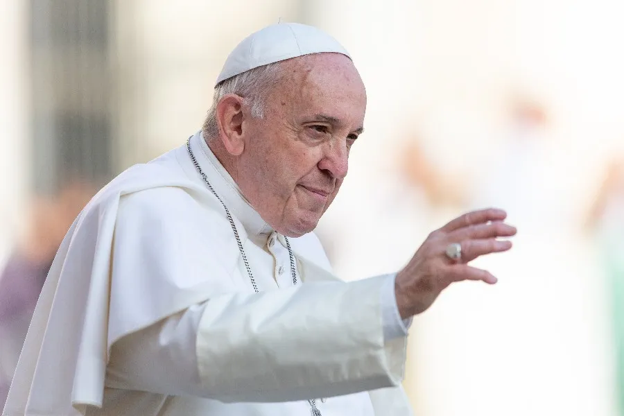 Pope Francis greets pilgrims in St. Peter's Square on Sept. 18, 2019. ?w=200&h=150