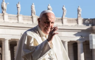Pope Francis in St. Peter's Square on Oct. 9, 2019.   Daniel Ibáñez/CNA