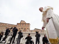 Pope Francis walks through St. Peter's Square during the Wednesday general audience on Oct. 30, 2019 / 