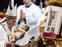 Pope Francis celebrates Midnight Mass at St. Peter’s Basilica, Dec. 25, 2019. 